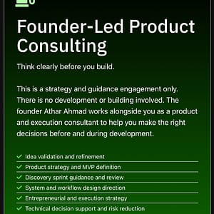 Productised Service - Founder-Led Product Consulting